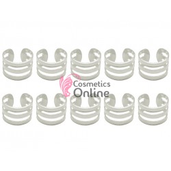 Inele din metal pentru codite afro RNG57JJ Argintii , Set 10 bucati